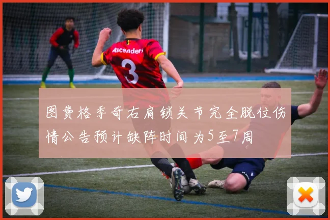 图费格季奇右肩锁关节完全脱位伤情公告预计缺阵时间为5至7周